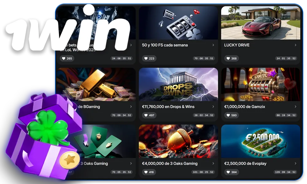 Bonos y promociones 1win